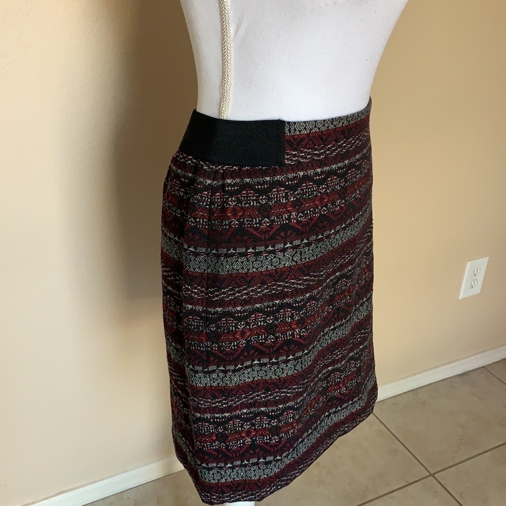 J.jill patterned skirt with elastic side - Picture 3 of 11